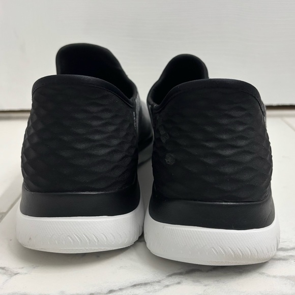 Skechers Slip Ins Hands Free Sneakers Womens 11 Black Grey Summits Shoes - Picture 3 of 7